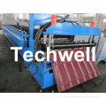 Chain Drive Tile Roll Forming Machine With Hydraulic Pressing Cutting Devices